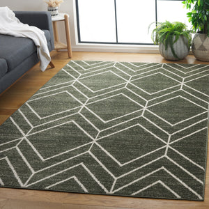 Safavieh Adirondack Area Rug - Elegant Turkish Design For Modern Homes, Durable & Stylish Floor Accent Piece Dark Green ,Ivory 60% Polypropylene  30% Jute  10% Polyester Adr241x-4r