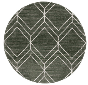Safavieh Adirondack 241 Power Loomed Transitional Rug Dark Green / Ivory 6' x 6' Round