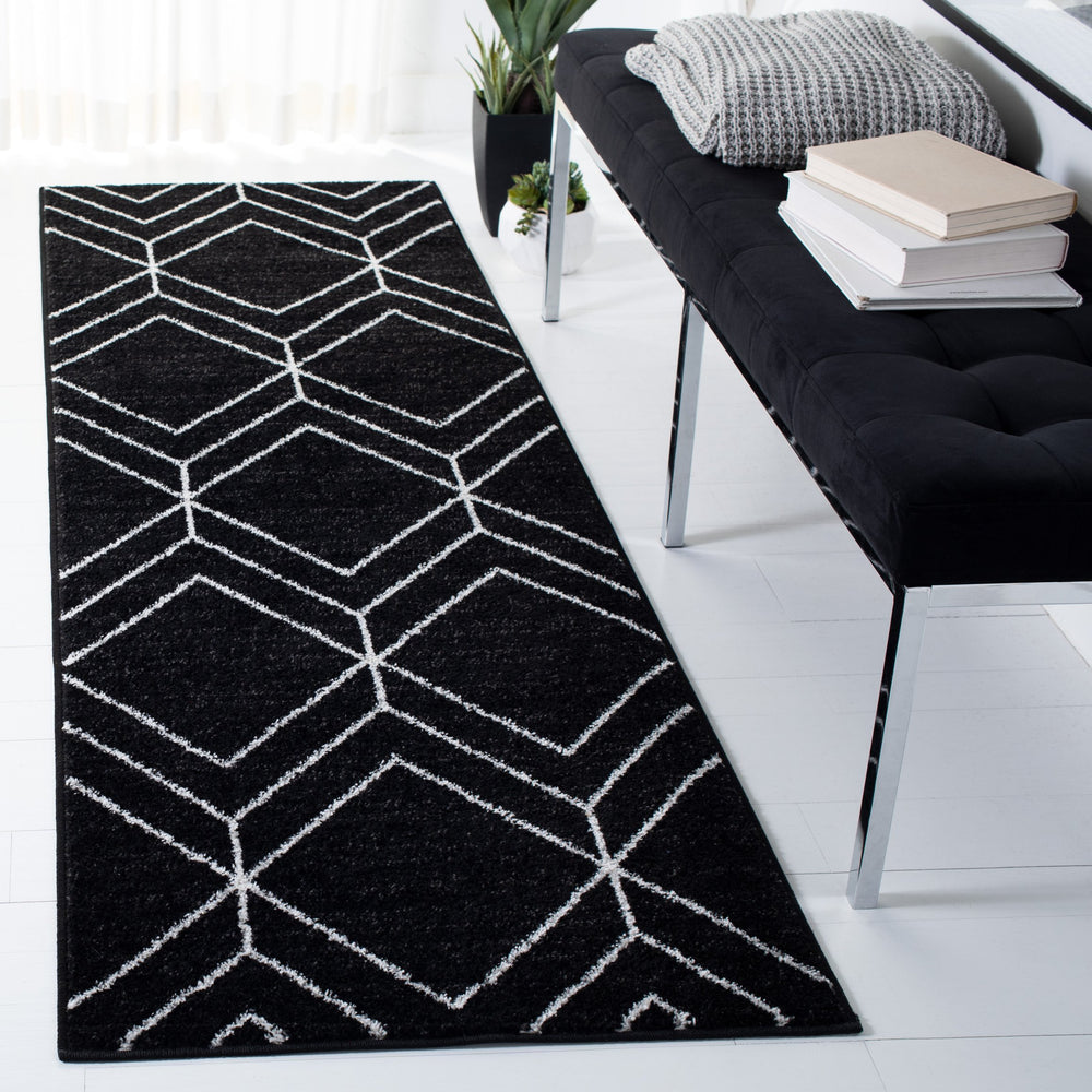 Safavieh Adirondack Modern Black & Ivory 6X8 Rug — Low-Profile 3/8" Durable Power-Loomed Turkish Area Rug ADR241Z-68