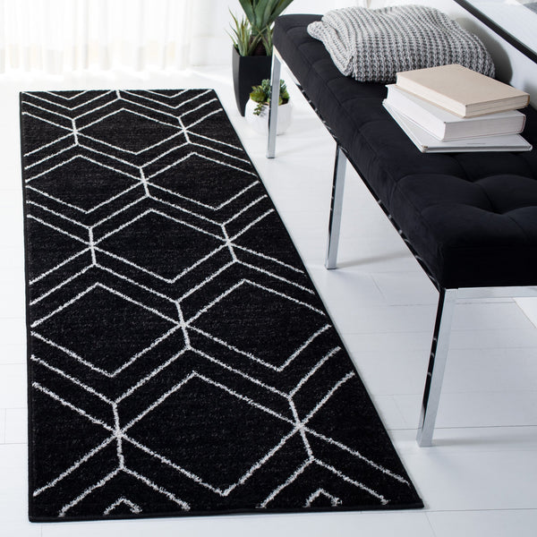 Safavieh Adirondack Modern Black & Ivory 6X8 Rug — Low-Profile 3/8" Durable Power-Loomed Turkish Area Rug ADR241Z-68