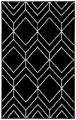 Safavieh Adirondack Modern Black & Ivory 6X8 Rug — Low-Profile 3/8" Durable Power-Loomed Turkish Area Rug ADR241Z-68