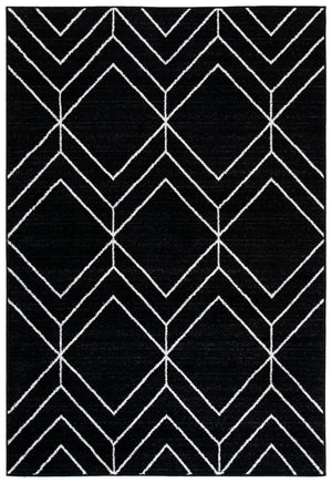 Safavieh Adirondack Modern Black & Ivory 6X8 Rug — Low-Profile 3/8" Durable Power-Loomed Turkish Area Rug ADR241Z-68