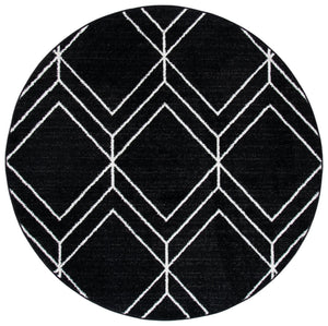 Safavieh Adirondack Modern Black & Ivory 6X8 Rug — Low-Profile 3/8" Durable Power-Loomed Turkish Area Rug ADR241Z-68