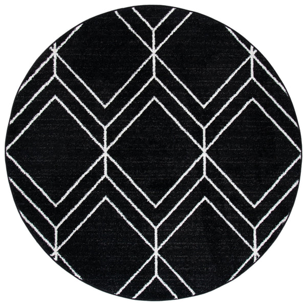 Safavieh Adirondack Modern Black & Ivory 6X8 Rug — Low-Profile 3/8" Durable Power-Loomed Turkish Area Rug ADR241Z-68