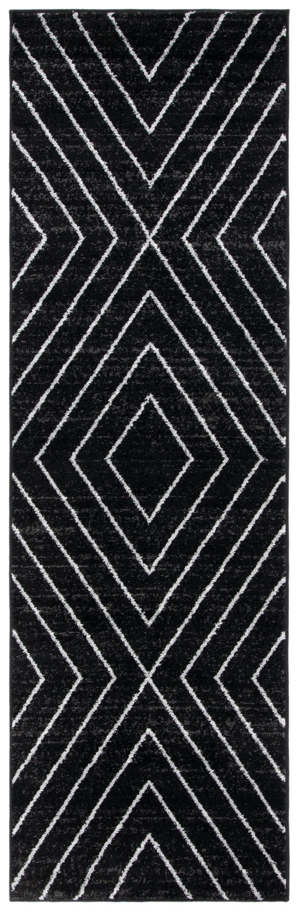 Safavieh Adirondack Bold Black & Light Grey Geometric Area Rug — Durable Jute Blend, Low-Profile Plush, Modern Focal Point 8'-0" x 8'-0" ADR251F-8SQ