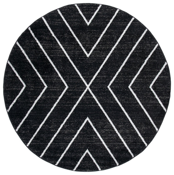Safavieh Adirondack Transitional Area Rug - Elegant Geometric Design, Durable & Soft For Any Space Black ,Light Grey 60% Polypropylene  30% Jute  10% Polyester Adr251f-210
