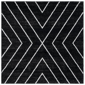 Safavieh Adirondack Modern Chevron Area Rug Black & Light Grey — Durable Low-Profile Power-Loomed Design, Made In Turkey 6'-0" x 9'-0" ADR251F-6