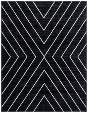 Safavieh Adirondack Bold Black & Light Grey Geometric Area Rug — Durable Jute Blend, Low-Profile Plush, Modern Focal Point 8'-0" x 8'-0" ADR251F-8SQ