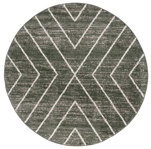 Safavieh Adirondack 251 Power Loomed Transitional Rug Dark Green / Ivory 6' x 6' Round