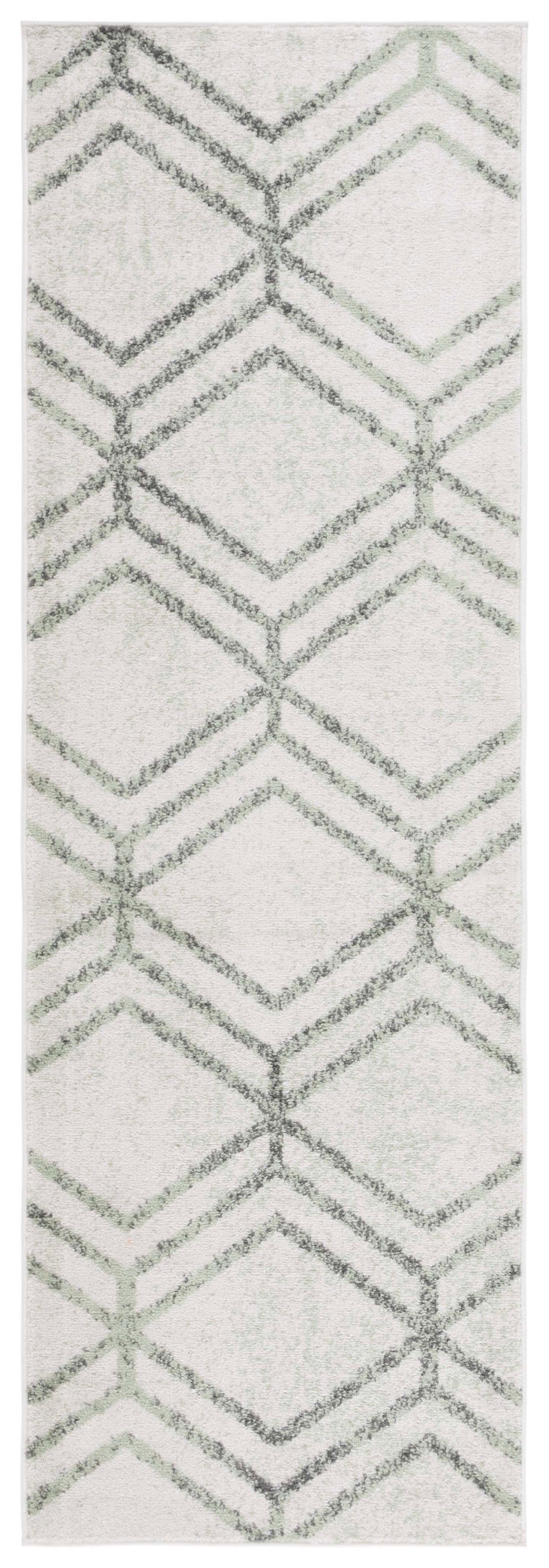 Safavieh Adirondack Modern Geometric Area Rug - Stylish, Durable & Oeko-tex Certified For Elegant Spaces Ivory ,Sage 55% Polypropylene,40% Jute,5% Polyester Adr253d-6r