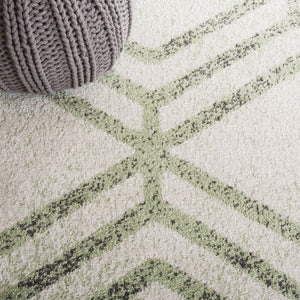 Safavieh Adirondack Modern Geometric Area Rug - Stylish, Durable & Oeko-tex Certified For Elegant Spaces Ivory ,Sage 55% Polypropylene,40% Jute,5% Polyester Adr253d-6r