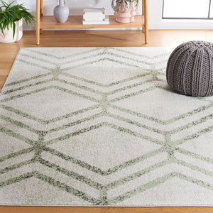 Safavieh Adirondack Modern Geometric Area Rug - Stylish, Durable & Oeko-tex Certified For Elegant Spaces Ivory ,Sage 55% Polypropylene,40% Jute,5% Polyester Adr253d-6r