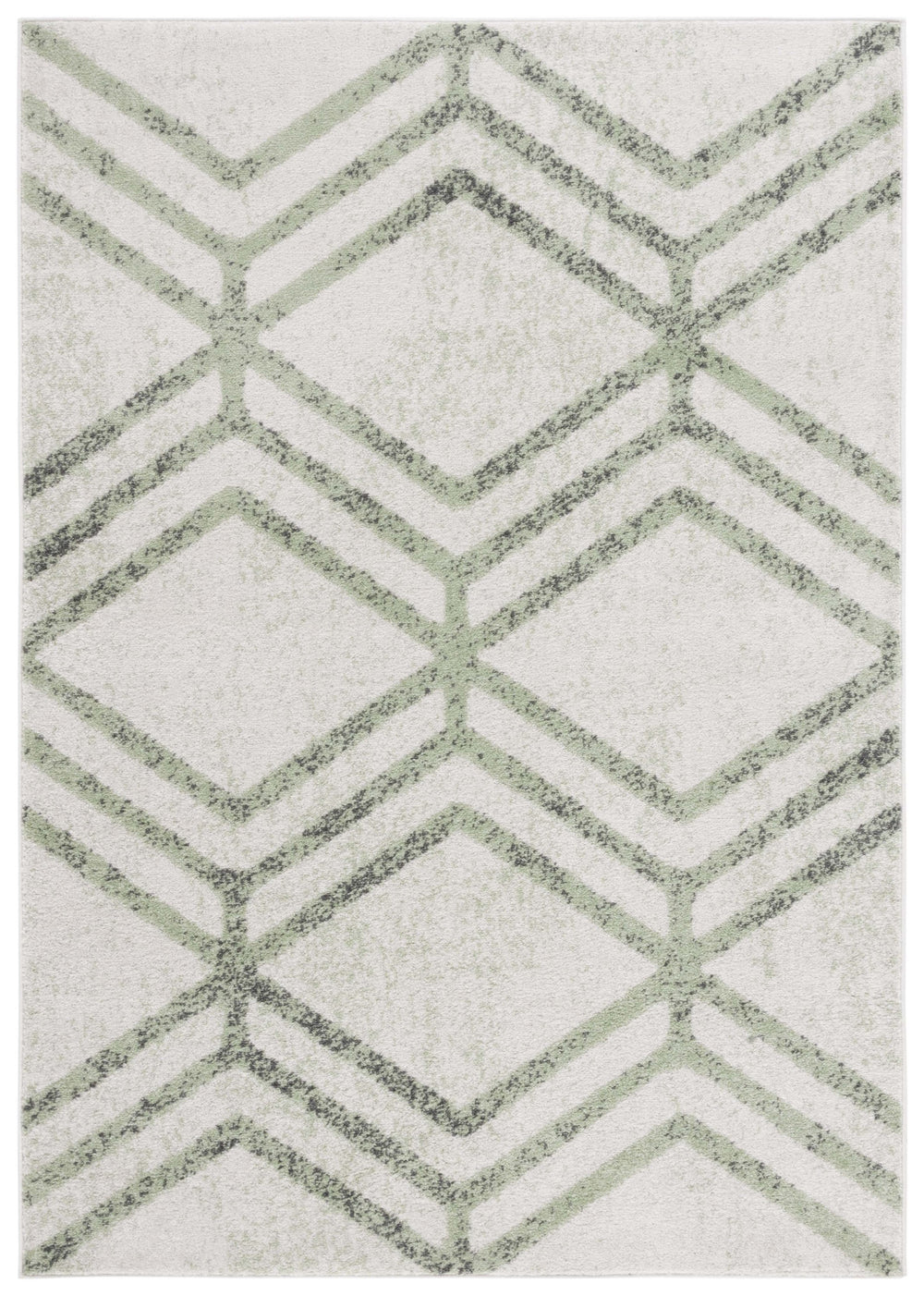 Safavieh Adirondack Modern Geometric Area Rug - Stylish, Durable & Oeko-tex Certified For Elegant Spaces Ivory ,Sage 55% Polypropylene,40% Jute,5% Polyester Adr253d-6r