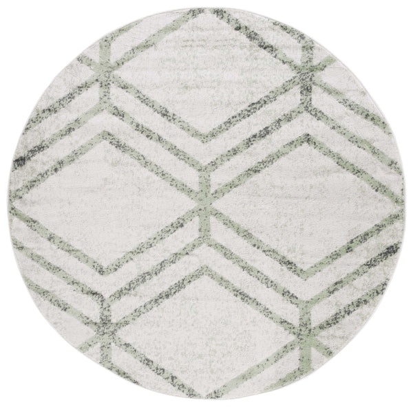 Safavieh Adirondack Modern Geometric Area Rug - Stylish, Durable & Oeko-tex Certified For Elegant Spaces Ivory ,Sage 55% Polypropylene,40% Jute,5% Polyester Adr253d-6r