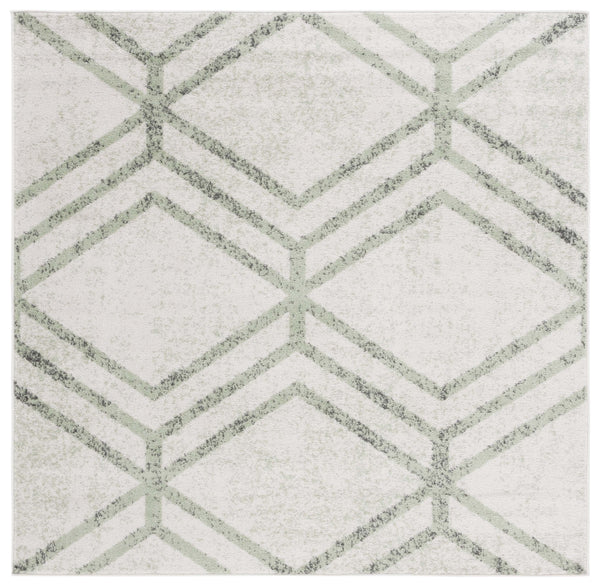 Safavieh Adirondack Modern Geometric Area Rug - Stylish, Durable & Oeko-tex Certified For Elegant Spaces Ivory ,Sage 55% Polypropylene,40% Jute,5% Polyester Adr253d-6r