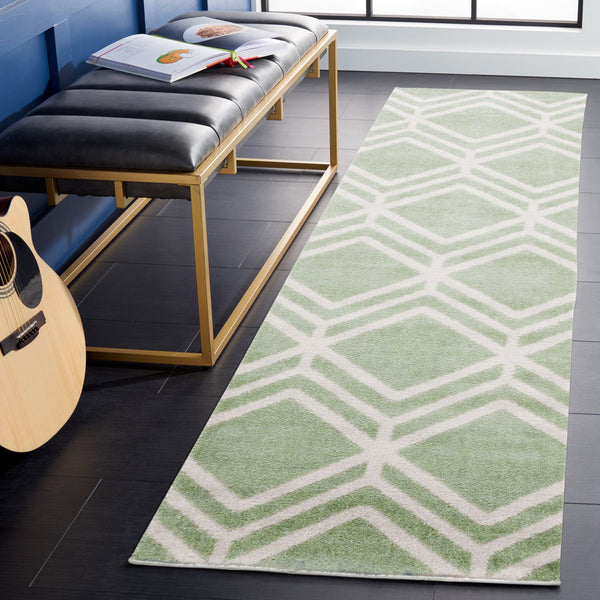 Safavieh Adirondack Modern Geometric Area Rug - Stylish, Durable & Oeko-tex Certified For Elegant Spaces Sage ,Ivory 55% Polypropylene,40% Jute,5% Polyester Adr253w-6r