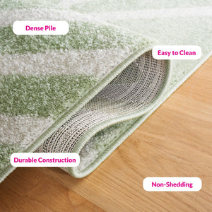 Safavieh Adirondack Modern Geometric Area Rug - Stylish, Durable & Oeko-tex Certified For Elegant Spaces Sage ,Ivory 55% Polypropylene,40% Jute,5% Polyester Adr253w-6r