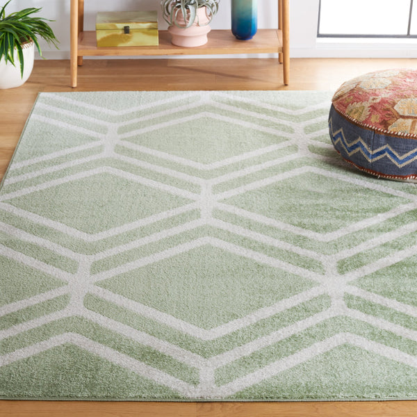 Safavieh Adirondack Modern Geometric Area Rug - Stylish, Durable & Oeko-tex Certified For Elegant Spaces Sage ,Ivory 55% Polypropylene,40% Jute,5% Polyester Adr253w-6r