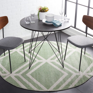 Safavieh Adirondack Modern Geometric Area Rug - Stylish, Durable & Oeko-tex Certified For Elegant Spaces Sage ,Ivory 55% Polypropylene,40% Jute,5% Polyester Adr253w-6r