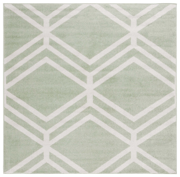 Safavieh Adirondack Modern Geometric Area Rug - Stylish, Durable & Oeko-tex Certified For Elegant Spaces Sage ,Ivory 55% Polypropylene,40% Jute,5% Polyester Adr253w-6r