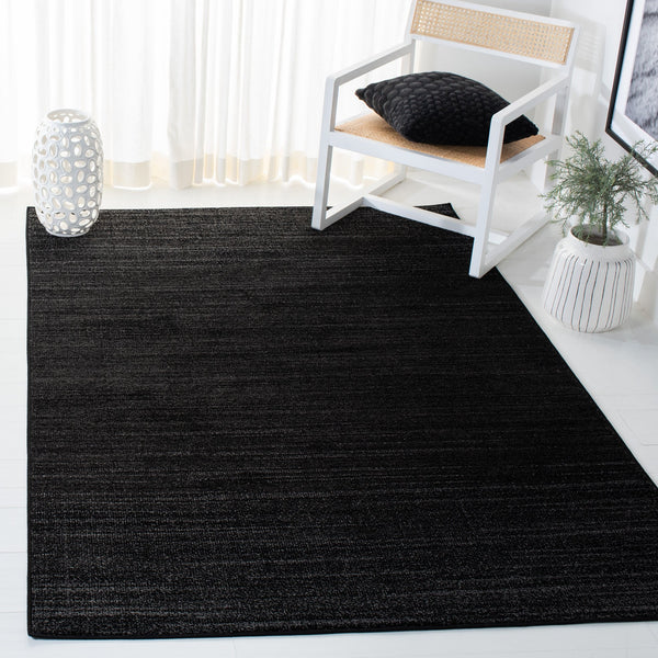 Safavieh Adirondack Modern Black Ivory Area Rug 6X9 Low-Profile Power-Loomed Turkey Durable Jute Blend 6'-0" x 9'-0" ADR284F-6