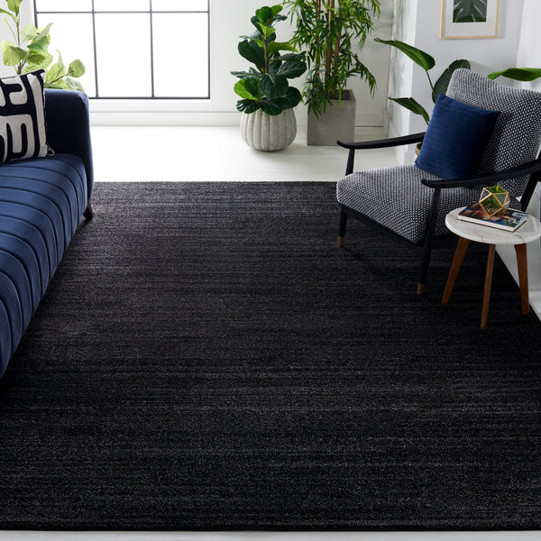 Safavieh Adirondack Modern Black Ivory Area Rug 6X9 Low-Profile Power-Loomed Turkey Durable Jute Blend 6'-0" x 9'-0" ADR284F-6
