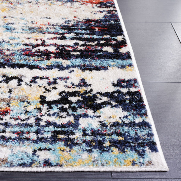 Safavieh Adirondack 290 Power Loomed 55% Polypropylene, 40% Jute, 5% Polyester Bohemian Rug Ivory / Navy Rust ADR290A-9