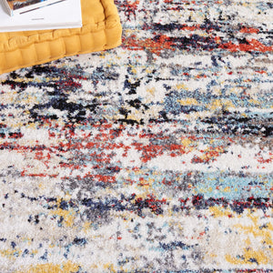 Safavieh Adirondack 290 Power Loomed 55% Polypropylene, 40% Jute, 5% Polyester Bohemian Rug Ivory / Navy Rust ADR290A-9