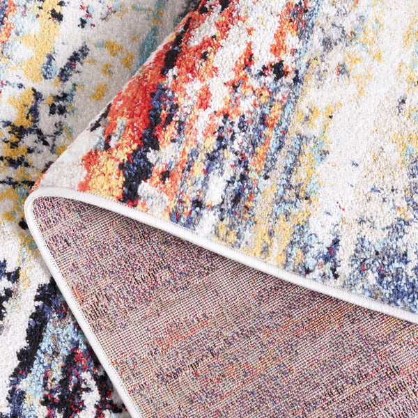 Safavieh Adirondack 290 Power Loomed 55% Polypropylene, 40% Jute, 5% Polyester Bohemian Rug Ivory / Navy Rust ADR290A-9