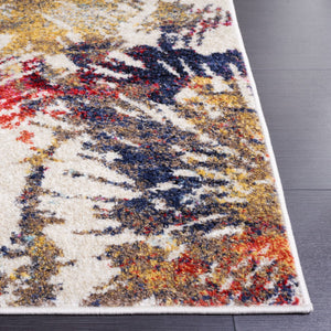 Safavieh Adirondack 292 Power Loomed 55% Polypropylene, 40% Jute, 5% Polyester Bohemian Rug Ivory / Fuchsia Gold ADR292A-9