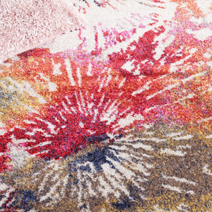 Safavieh Adirondack 292 Power Loomed 55% Polypropylene, 40% Jute, 5% Polyester Bohemian Rug Ivory / Fuchsia Gold ADR292A-9