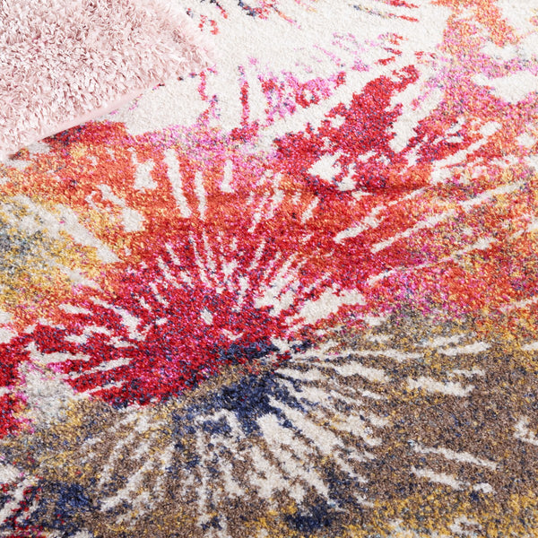 Safavieh Adirondack 292 Power Loomed 55% Polypropylene, 40% Jute, 5% Polyester Bohemian Rug Ivory / Fuchsia Gold ADR292A-9