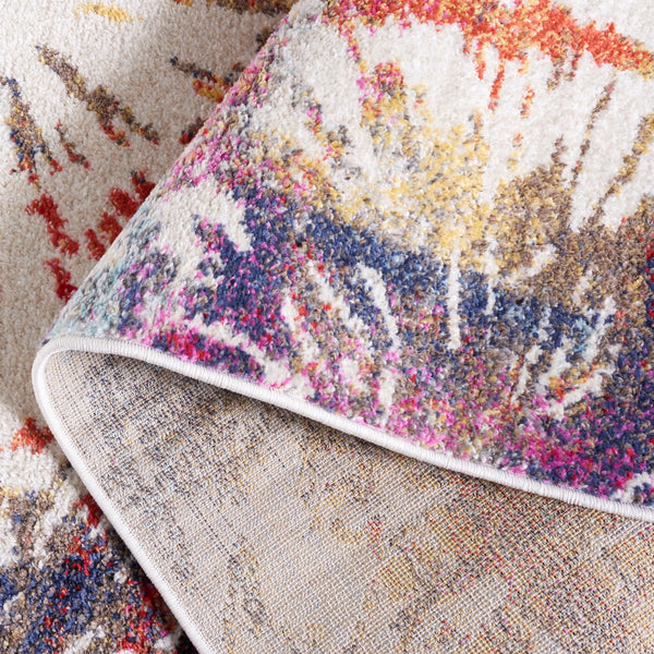 Safavieh Adirondack 292 Power Loomed 55% Polypropylene, 40% Jute, 5% Polyester Bohemian Rug Ivory / Fuchsia Gold ADR292A-9