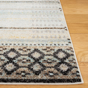 Safavieh Adirondack 293 Power Loomed 55% Polypropylene, 40% Jute, 5% Polyester Bohemian Rug Ivory / Blue Grey ADR293M-9