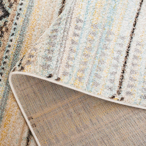Safavieh Adirondack 293 Power Loomed 55% Polypropylene, 40% Jute, 5% Polyester Bohemian Rug Ivory / Blue Grey ADR293M-9
