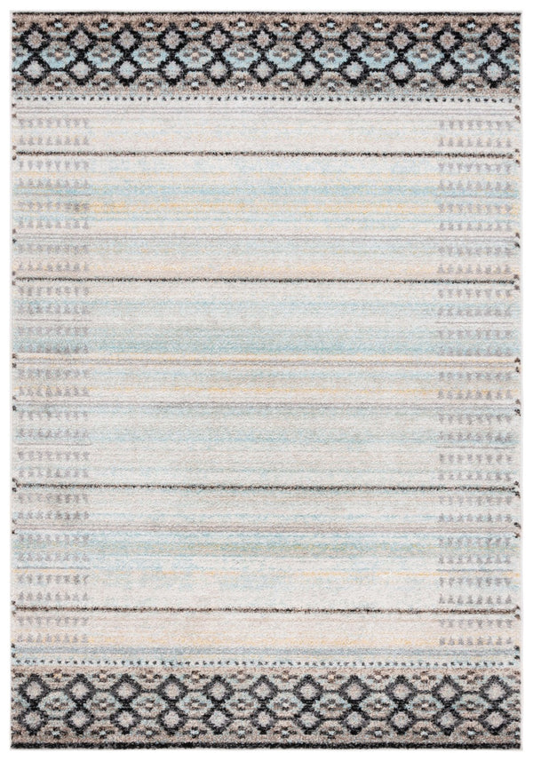 Safavieh Adirondack 293 Power Loomed 55% Polypropylene, 40% Jute, 5% Polyester Bohemian Rug Ivory / Blue Grey ADR293M-9