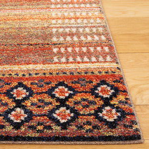 Safavieh Adirondack 293 Power Loomed 55% Polypropylene, 40% Jute, 5% Polyester Bohemian Rug Rust / Ivory Navy ADR293P-9