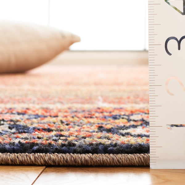 Safavieh Adirondack 293 Power Loomed 55% Polypropylene, 40% Jute, 5% Polyester Bohemian Rug Rust / Ivory Navy ADR293P-9