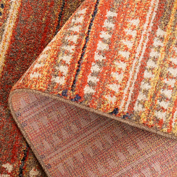 Safavieh Adirondack 293 Power Loomed 55% Polypropylene, 40% Jute, 5% Polyester Bohemian Rug Rust / Ivory Navy ADR293P-9
