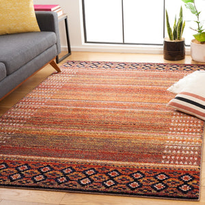Safavieh Adirondack 293 Power Loomed 55% Polypropylene, 40% Jute, 5% Polyester Bohemian Rug Rust / Ivory Navy ADR293P-9