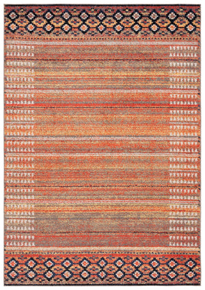 Safavieh Adirondack 293 Power Loomed 55% Polypropylene, 40% Jute, 5% Polyester Bohemian Rug Rust / Ivory Navy ADR293P-9