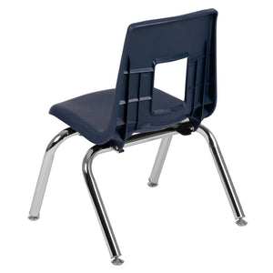 English Elm Mickey Ergonomic Student Stack Chair for Classrooms and Daycares - Durable, Space-Saving Design Navy ADV-SSC-12NAVY