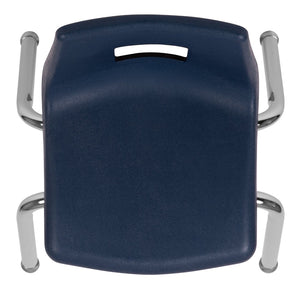 English Elm Mickey Ergonomic Student Stack Chair for Classrooms and Daycares - Durable, Space-Saving Design Navy ADV-SSC-12NAVY
