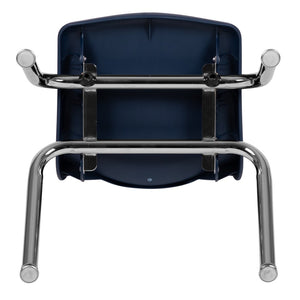 English Elm Mickey Ergonomic Student Stack Chair for Classrooms and Daycares - Durable, Space-Saving Design Navy ADV-SSC-12NAVY