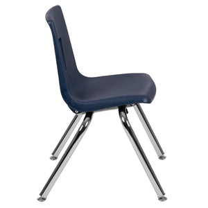 English Elm Mickey Advantage Student Stack Chair for Grades K-2 – Ergonomic, Durable, Space-Saving Design Navy ADV-SSC-14NAVY