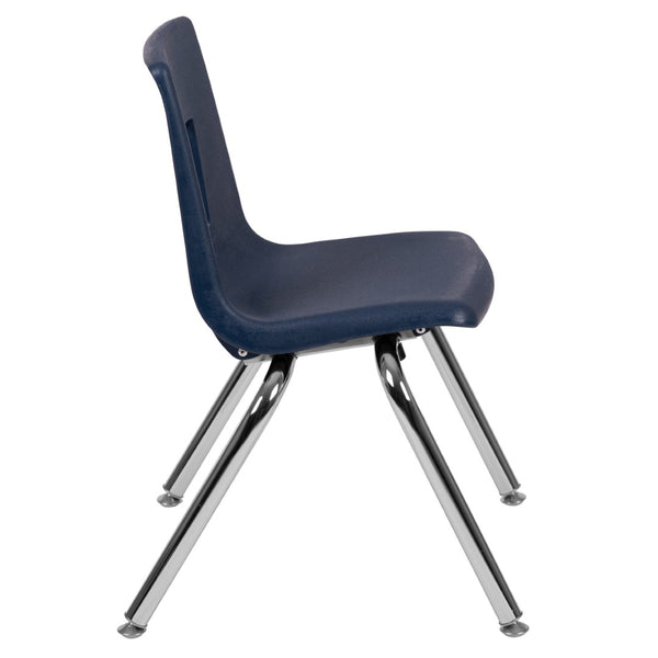 English Elm Mickey Advantage Student Stack Chair for Grades K-2 – Ergonomic, Durable, Space-Saving Design Navy ADV-SSC-14NAVY