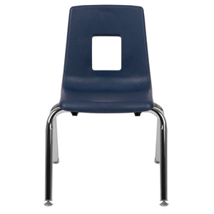 English Elm Mickey Advantage Student Stack Chair for Grades K-2 – Ergonomic, Durable, Space-Saving Design Navy ADV-SSC-14NAVY