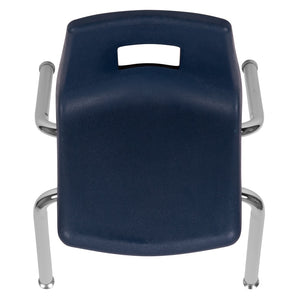 English Elm Mickey Advantage Student Stack Chair for Grades K-2 – Ergonomic, Durable, Space-Saving Design Navy ADV-SSC-14NAVY
