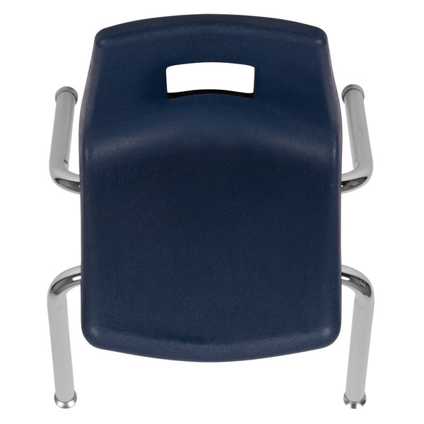 English Elm Mickey Advantage Student Stack Chair for Grades K-2 – Ergonomic, Durable, Space-Saving Design Navy ADV-SSC-14NAVY