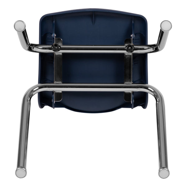 English Elm Mickey Advantage Student Stack Chair for Grades K-2 – Ergonomic, Durable, Space-Saving Design Navy ADV-SSC-14NAVY